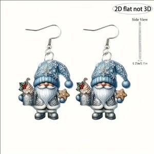 Festive Holiday Gnome Earrings. New!